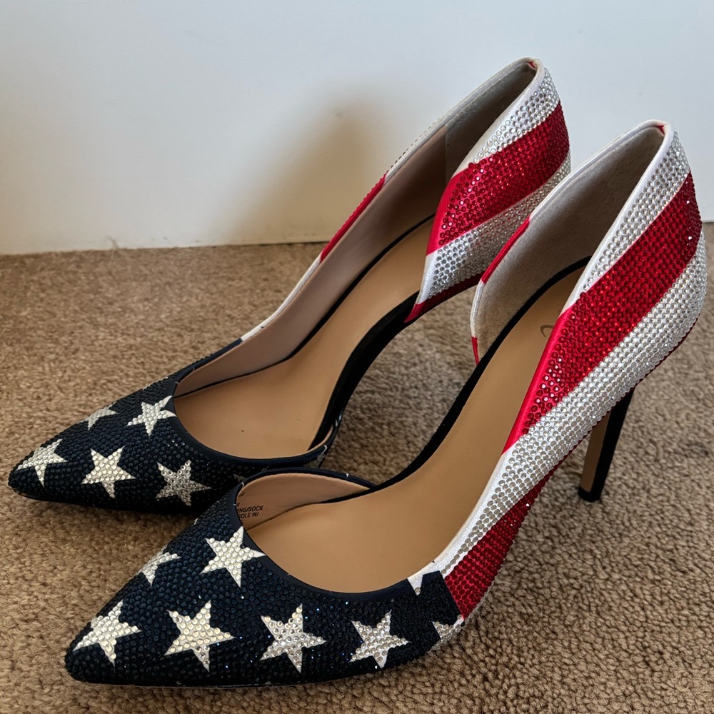 INC International Concepts Red, White, and Blue Star Heels